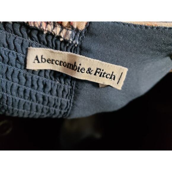 Abercrombie & Fitch Corset Mini Dress Women M Multi Floral Off Shoulder Back Zip - Picture 3 of 12